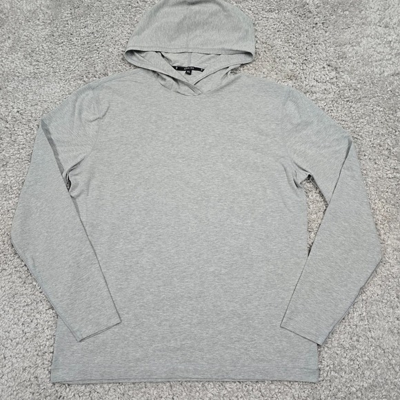 Public Rec Hooded‎ Shirt Mens XL Gray Pullover Long Sleeve Stretch Active Preppy - Picture 1 of 9